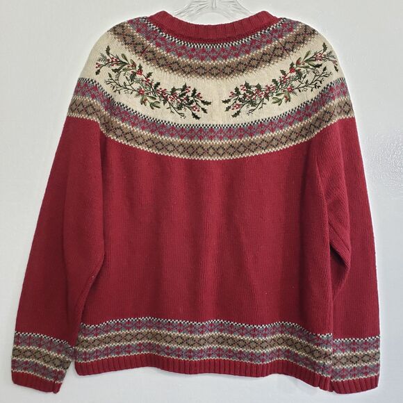 Croft & Barrow Woman's PXL Full Zip Christmas / Winter Cardigan - Picture 9 of 9